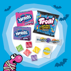 Nerds Classic Fun Halloween Trick-or-Treat Variety Bag, Trolli, Now and Later, Lemonhead, Gobstopper, and NERDS Original, 260 Pieces, 68.8 Ounces