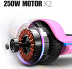 GYROOR 6.5 Inch Swift Smart Self-Balancing Hoverboard With Flashing Wheels, Speaker And App - UL2272