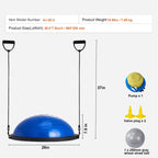 SKYSHALO 26 Inch Half Fitness Balance Ball Trainer With 2 Resistance Bands