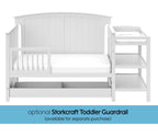 Storkcraft 5-in-1 Convertible Baby Crib & Changer, White - Steveston