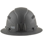 Klein Tools Premium KARBN Full Brim Hard Hat With Vents And Rechargeable Headlamp, Black - 60347