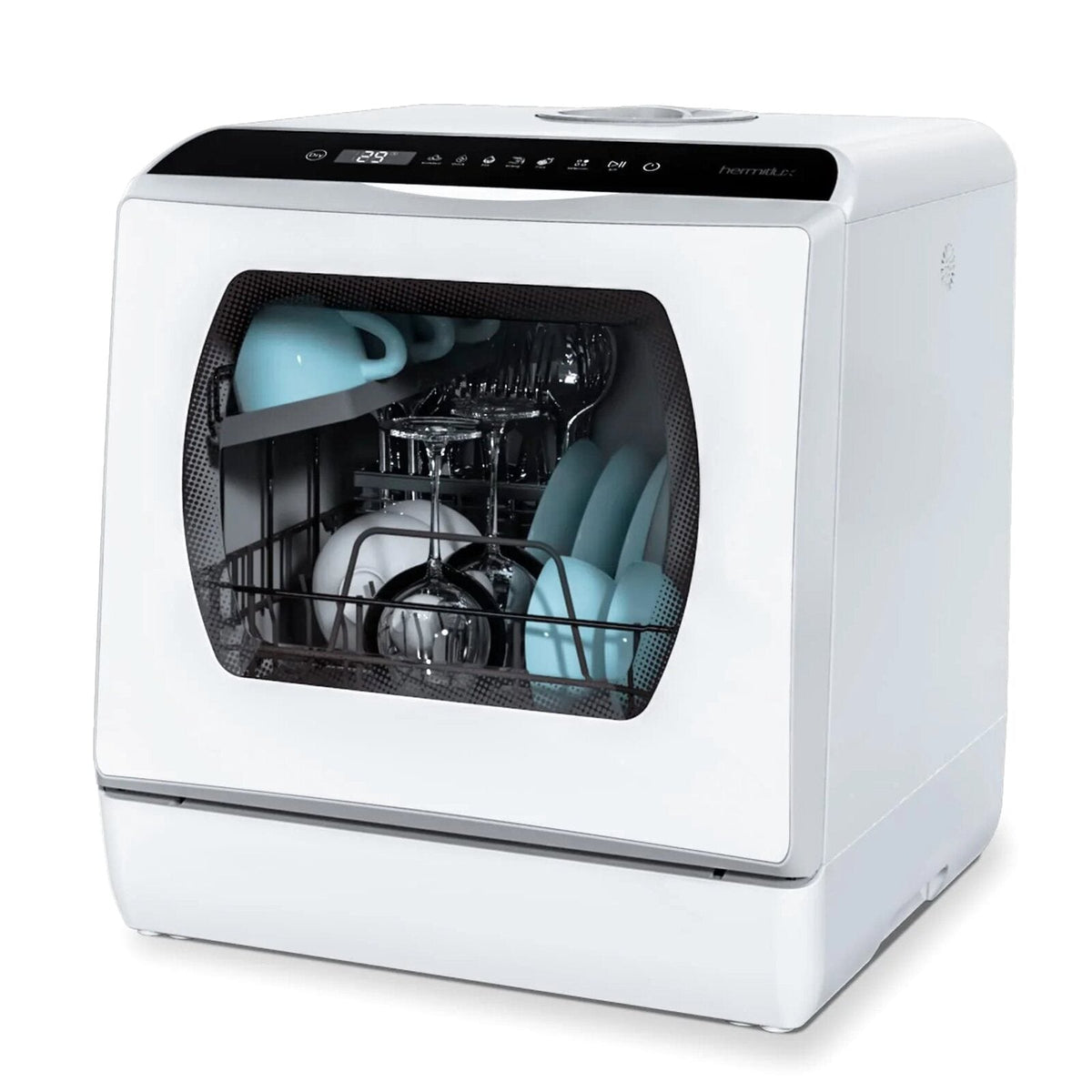 Hermitlux Countertop Dishwasher With 5-Liter Built-In Water Tank - 900W