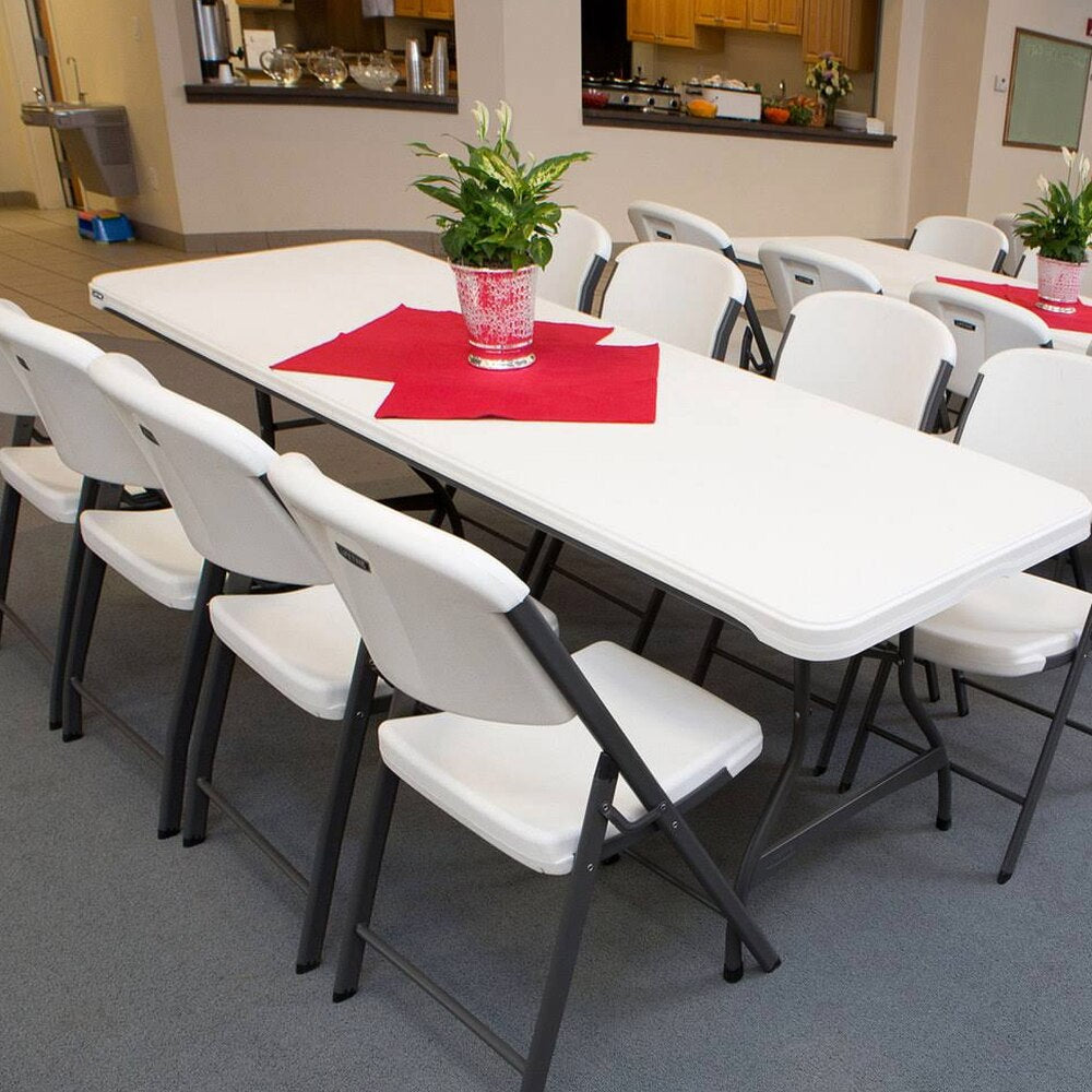 Lifetime 4-Pack Commercial Stacking 8 ft Folding Table - White - 80344