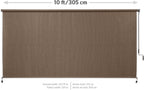 Coolaroo Outdoor Roller Shade With Wand - 10ft x 8ft Walnut