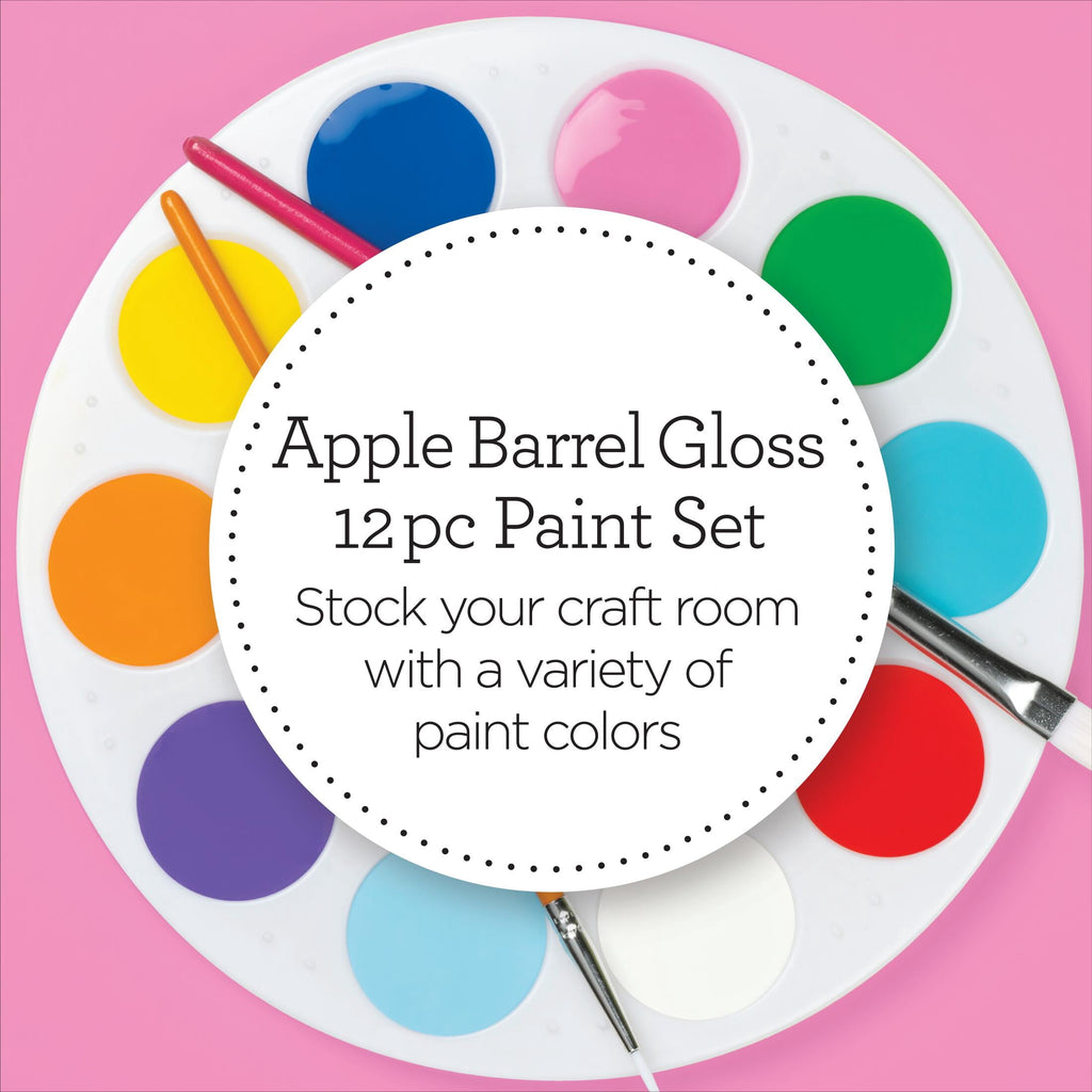 Apple Barrel Desert Sky 2 fl oz Acrylic Craft Paint Set, Matte Finish, Set of 12