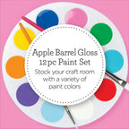 Apple Barrel Desert Sky 2 fl oz Acrylic Craft Paint Set, Matte Finish, Set of 12
