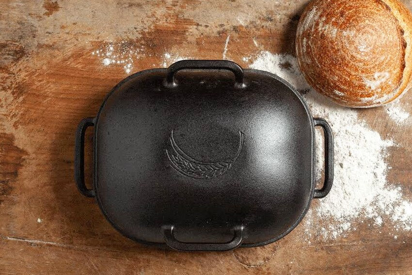 Challenger Breadware Cast Iron Bread Pan, 15.4 in x 10.5 in x 5.4 in, 22 Pounds
