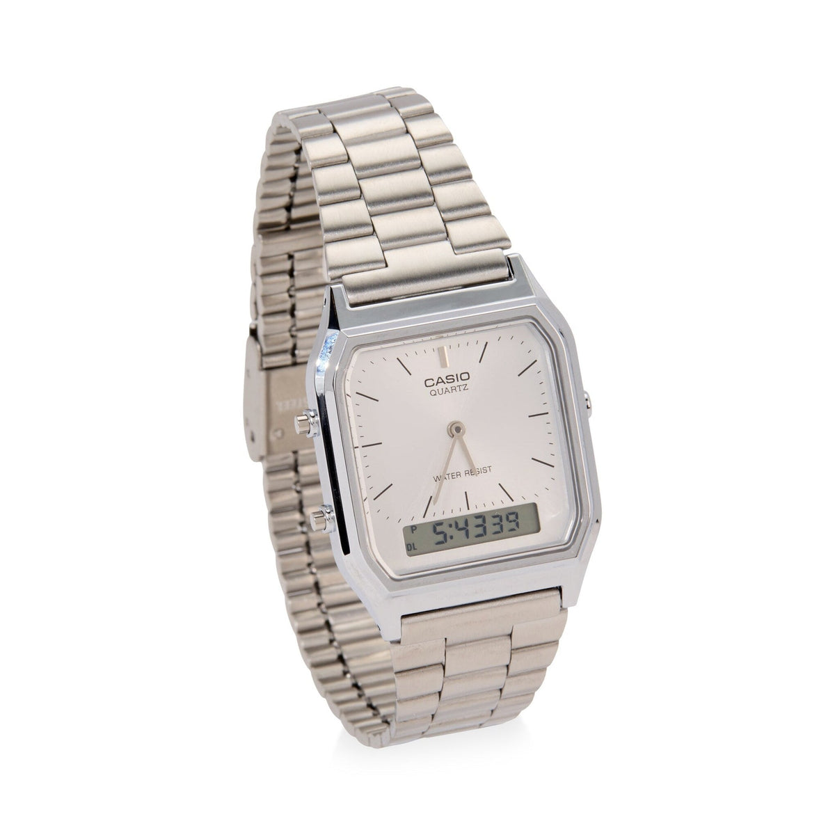 Casio AQ230 Analog Digital Watch - Silver