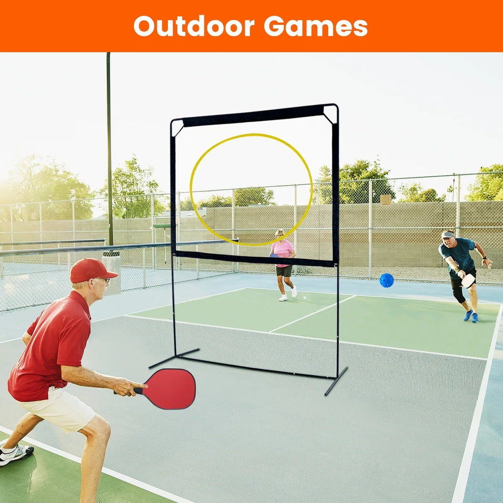 Slsy Portable Pickleball Set With Net, 4 Paddles, 4 Outdoor Pickleballs And 12 Birdies