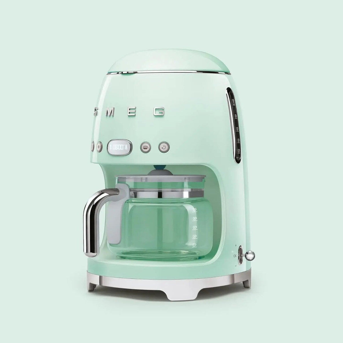 Smeg 50's Retro Style Drip Filter Coffee Machine, 10 Cups, Pastel Green