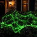 Glow-in-the-Dark Stretch Spider Web Decoration, White, 210 sq ft, Halloween by Way To Celebrate