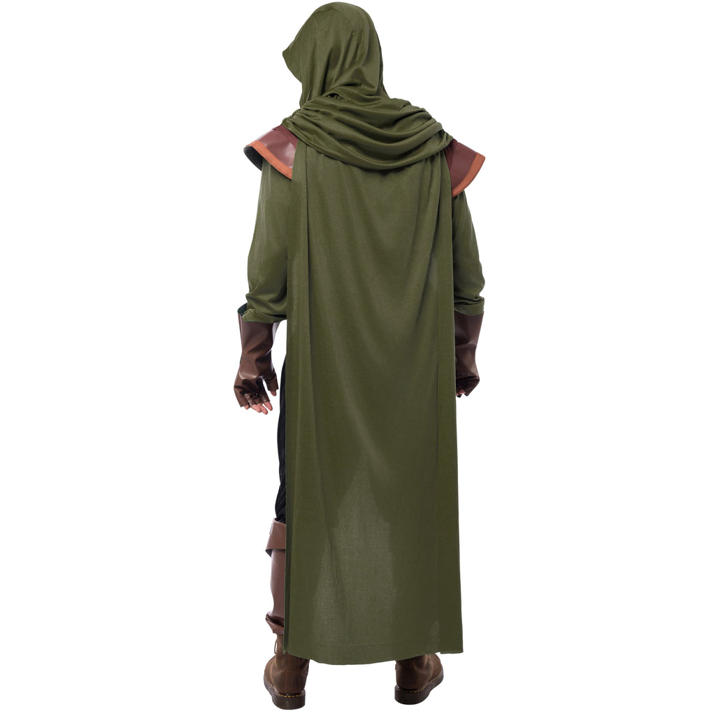 Joyfy Robin Hood Costume for Men Renaissance Medieval Costume Outfit Set for Adult Halloween Dress Up Party