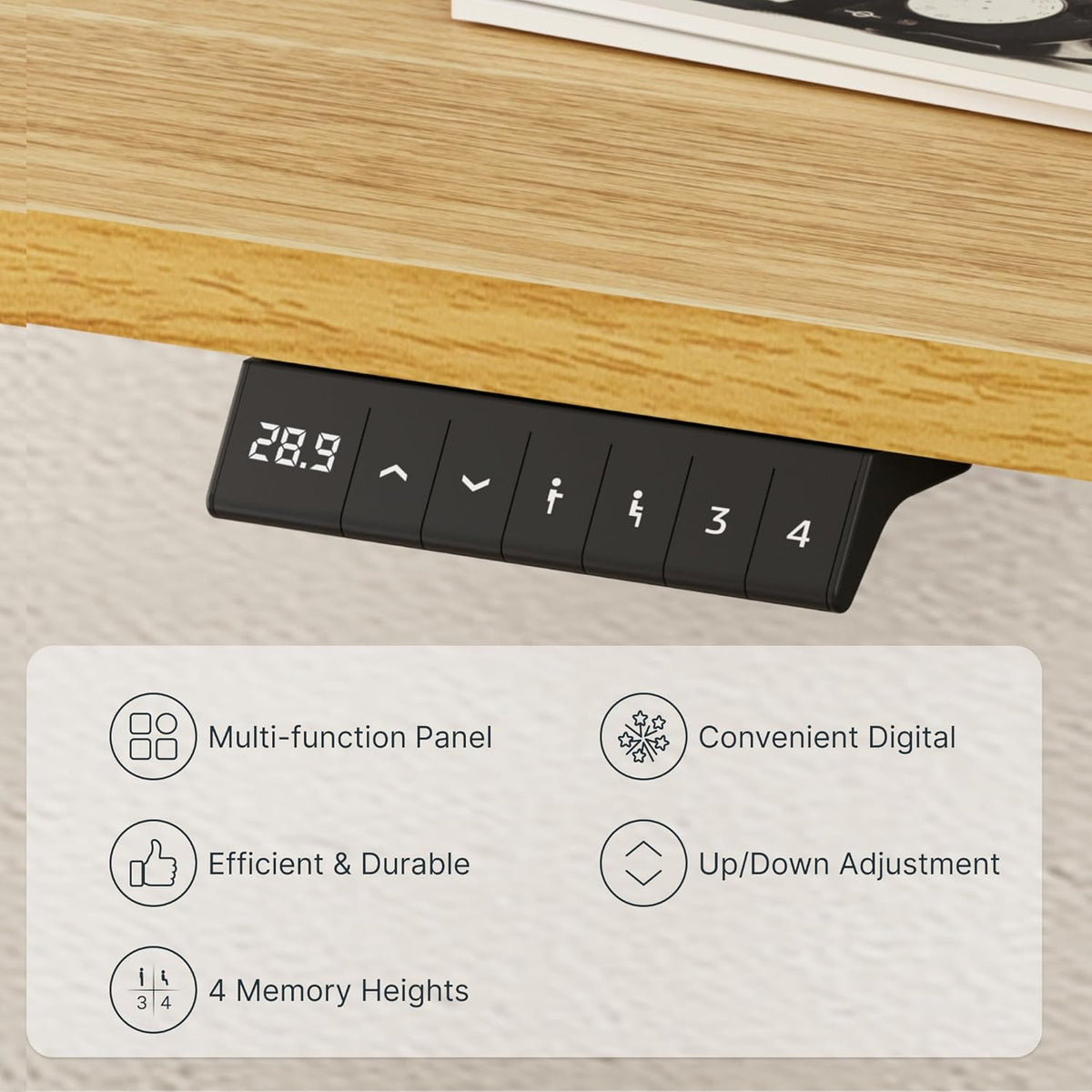 FLEXISPOT Electric Standing Desk With Whole-Piece Desktop - EN1