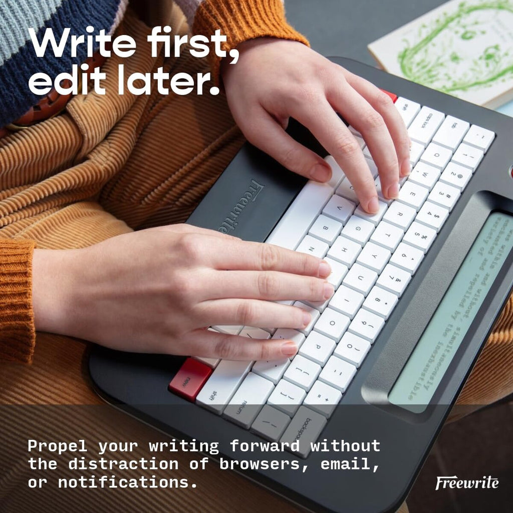 Freewrite Alpha Digital Typewriter - Backlit LCD, Wi-Fi Backup