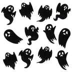 Paper Ghost Cutouts Decoration, Black, 12 Pieces, Halloween by Way To Celebrate