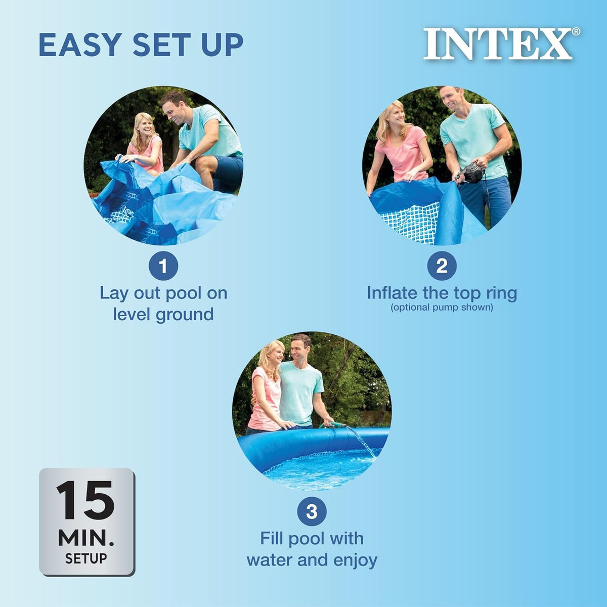 Intex Easy Set Inflatable Swimming Pool Set 15ft x 48in - 28167EH