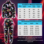 GYQMBT 80s 90s Men's Sportswear, Party Hip Hop Windbreaker 90s Disco Sportswear, 80s Adult Bizarre Costume 8 Piece Set
