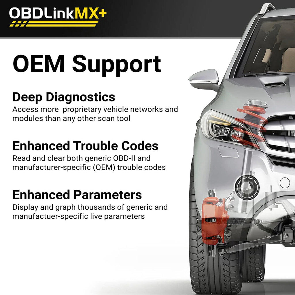 OBDLink Bluetooth OBD Scanner for iPhone, Android and Windows - MX+