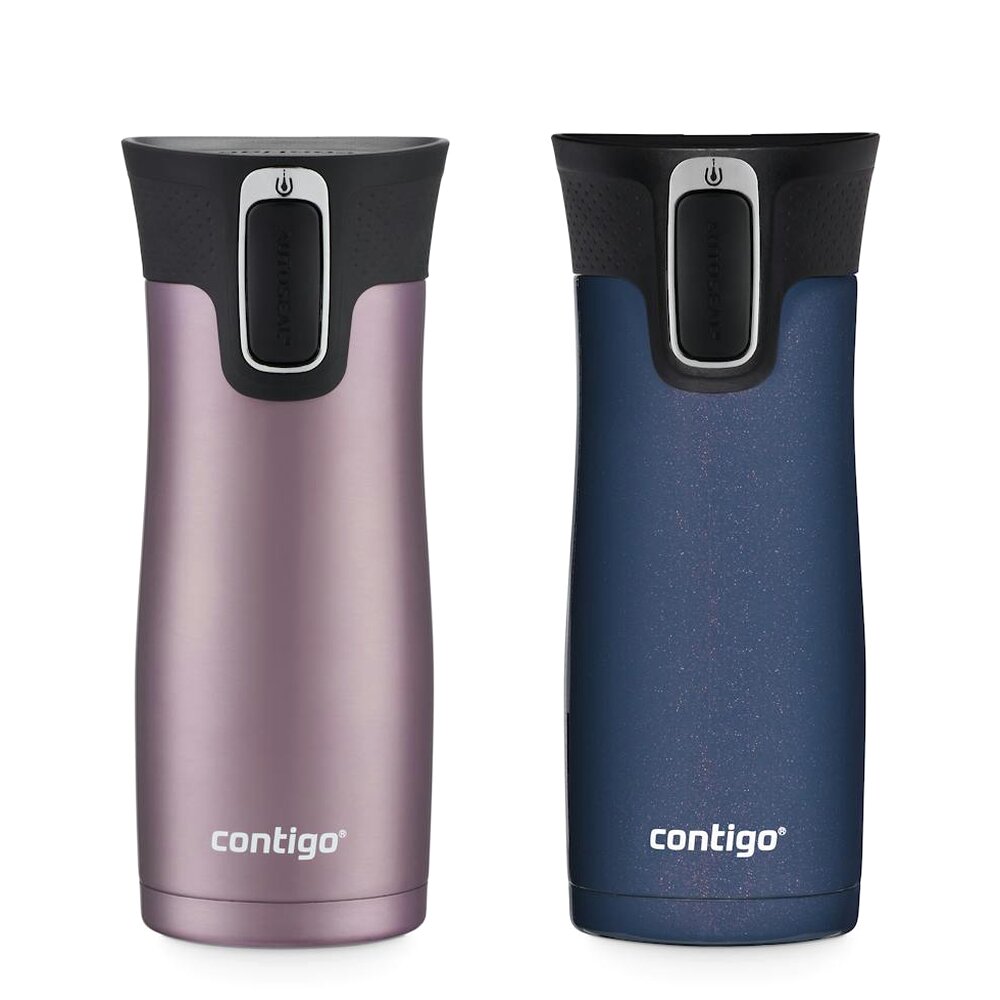 Contigo West Loop Stainless Steel Travel Mug With AUTOSEAL Lid, 16 oz - Vervain & Midnight Berry