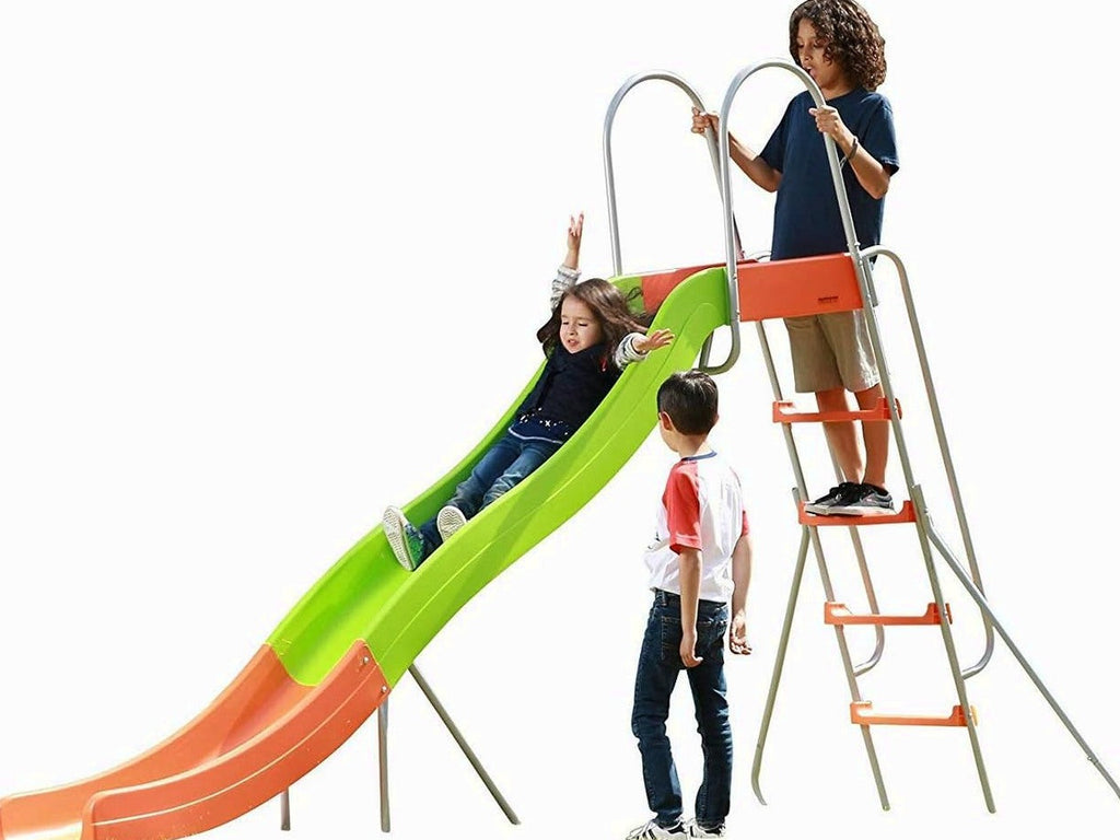 SLIDEWHIZZER Kids Climber Slide 125in x 60in x 61in Orange Green - Kids Slide