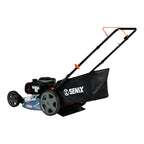 SENIX 21-Inch Push Lawn Mower, 140 cc 4-Cycle Briggs & Stratton Engine, 3-In-1, 11-Inch Rear Wheels - LSPG-M7