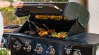 Kenmore 4-Burner Smart Gas Grill With Side Searing Burner, Black With Chrome Accents