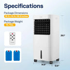 SPECSTAR Evaporative Air Cooler 600CFM 5.3 Gal Water Tank - LED Display and Remote Control