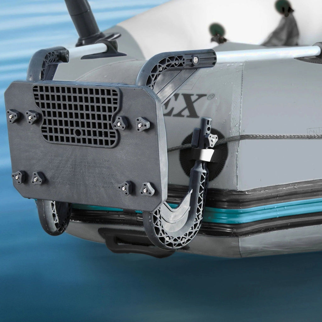 Intex Excursion 5 Person Inflatable Fishing Boat With Composite Motor Mount