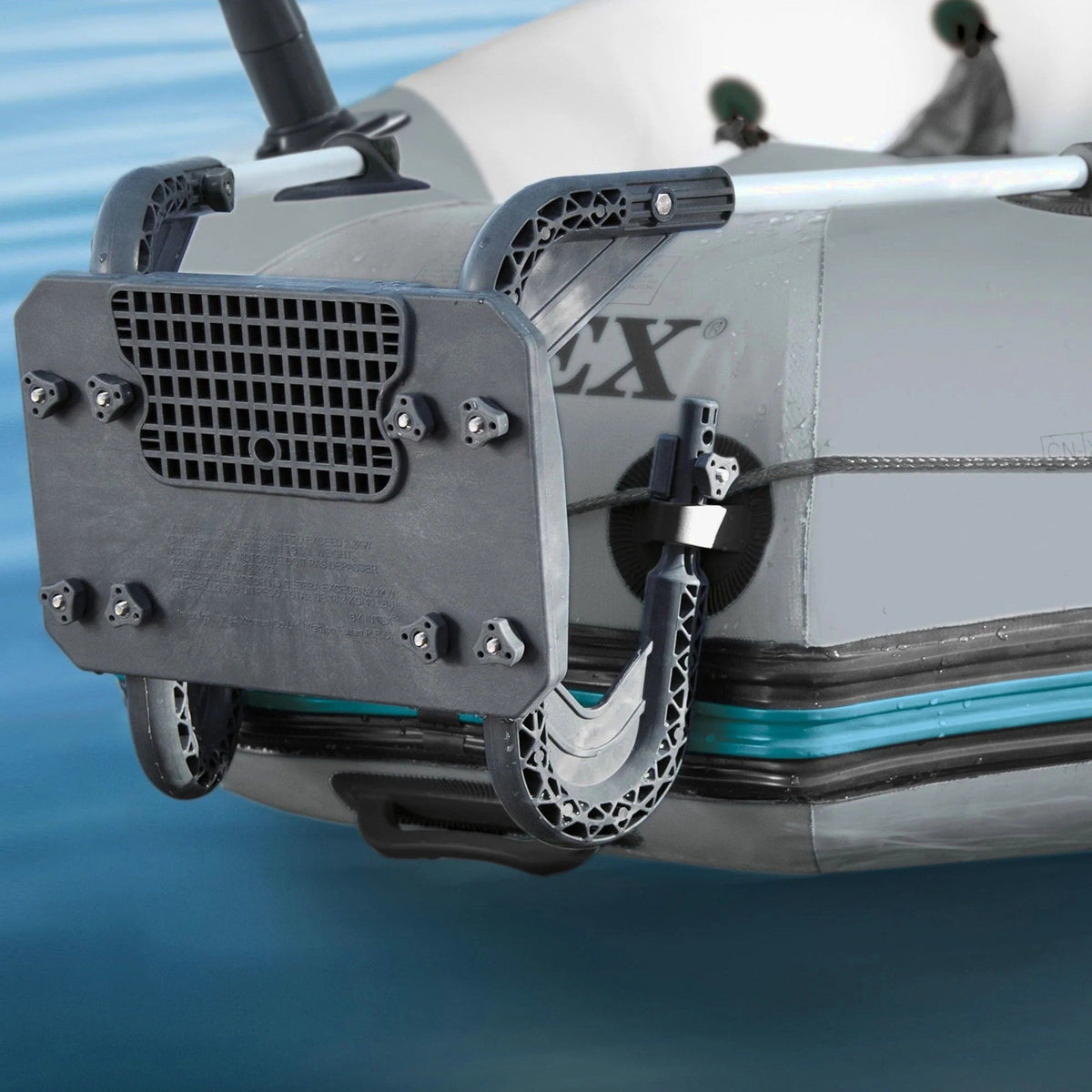 Intex Excursion 5 Person Inflatable Fishing Boat With Composite Motor Mount