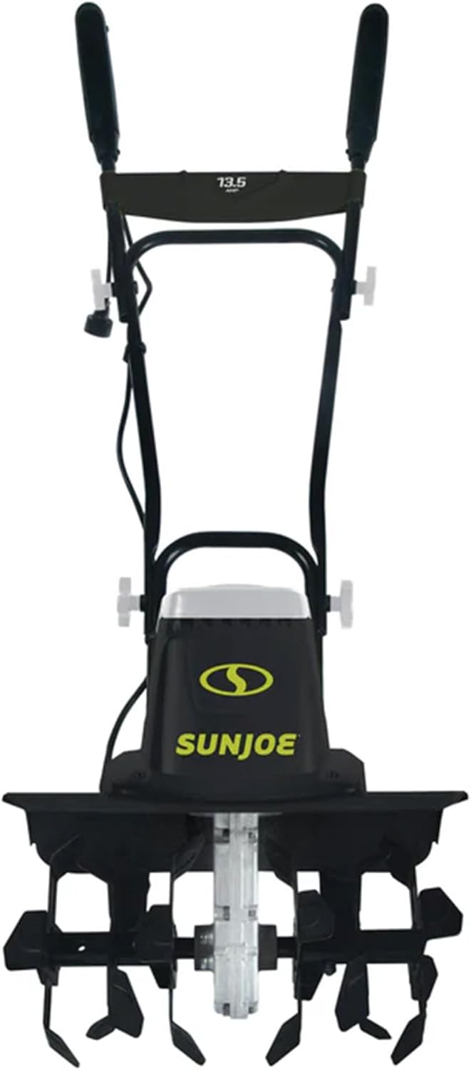 Sun Joe Corded Electric Garden Tiller And Cultivator With Steel Tines, 16 Inch, 13.5-Amp - TJ604E