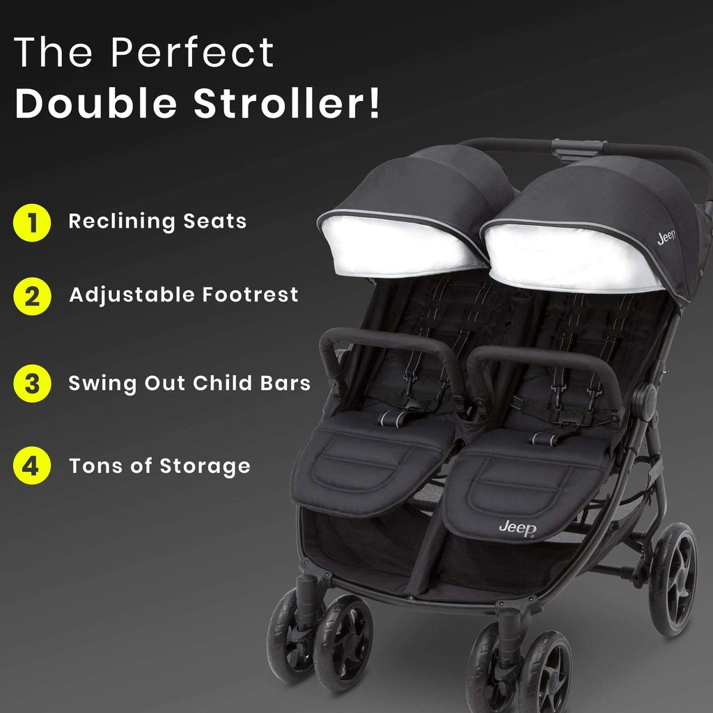 Jeep Destination Ultralight Side x Side Double Stroller - 40 lb Per Seat