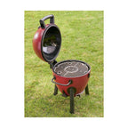 Char-Griller Akorn Kamado Jr Kooker Charcoal Grill, 153 Square Inch, Red