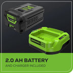 Greenworks 60V 20in Brushless Cordless Pole Hedge Trimmer With 2.0Ah Battery And Charger