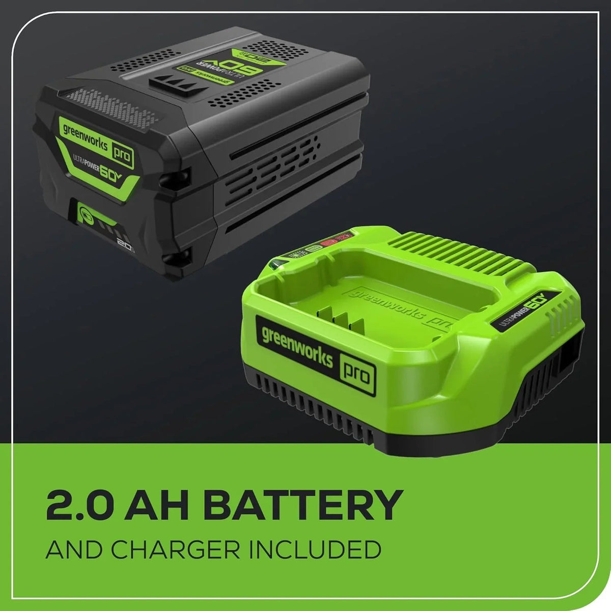 Greenworks 60V 20in Brushless Cordless Pole Hedge Trimmer With 2.0Ah Battery And Charger