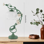 Rose Flower Table Lamp, Green, 60W Max