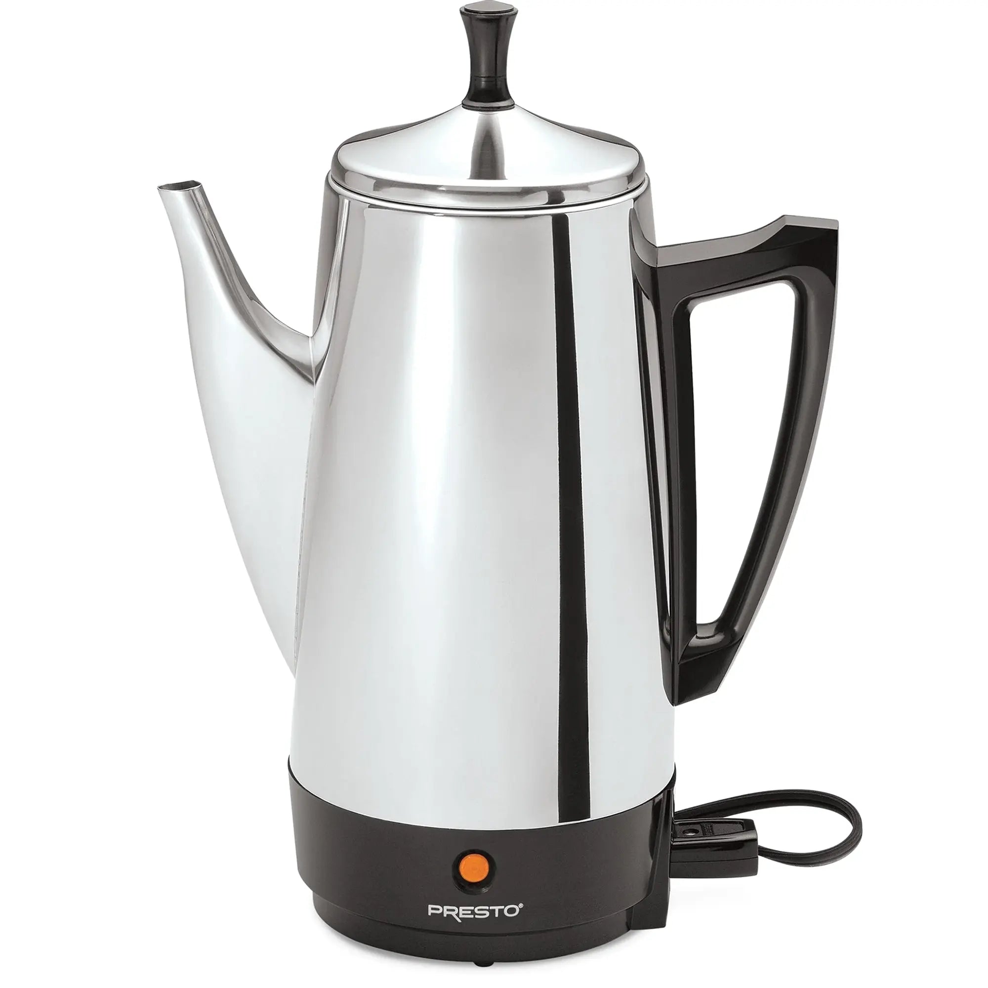 Presto Stainless Steel Percolator Coffee Maker, 12 Cup, Silver