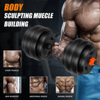 ARVAKOR 66 LBS Adjustable Weight Dumbbell Set, 4 In 1 Home Gym Equipment