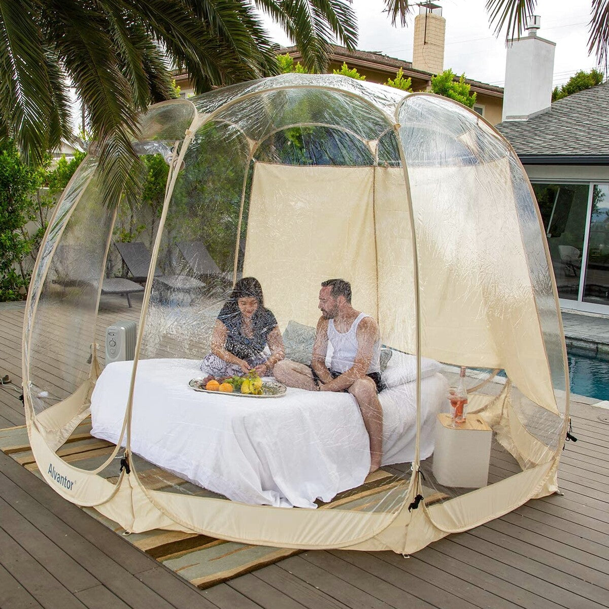Alvantor Bubble Tent Pop Up Gazebo 8-10 Person 3.6x3.6x2.4H m