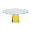 Faceted Crystal Glass Cake Stand - 4.8h x 11diam