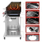 Royal Gourmet 5-Burner Gas Grill With Rotisserie Kit, Sear Burner And Side Burner, 64,000 BTU, Silver - GA5404S