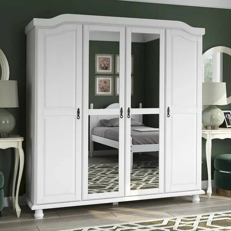 Palace Imports Kyle 4-Door Solid Wood Armoire, 72.25w x 76.5h x 22.25d - Kyle