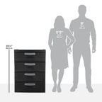 Sterilite 4 Drawer Plastic Storage Unit, Dark Gray, 1 Count - 4 Drawer Unit