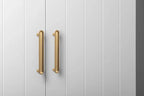 Stockholm Universal Storage Cupboard With VJ Paneling And Deco Gold Handles - 1850 x 800 W x 400D