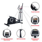 Sunny Health & Fitness Cardio Elliptical Cross Trainer With 18 Inches Stride And 16 Resistance Levels - SF-E3890
