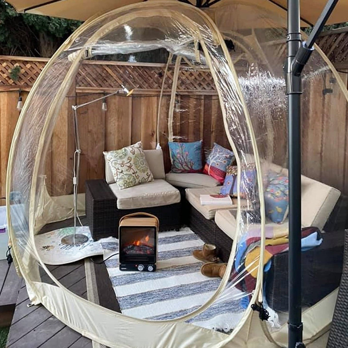 Alvantor Bubble Tent Pop Up Gazebo 8-10 Person 3.6x3.6x2.4H m