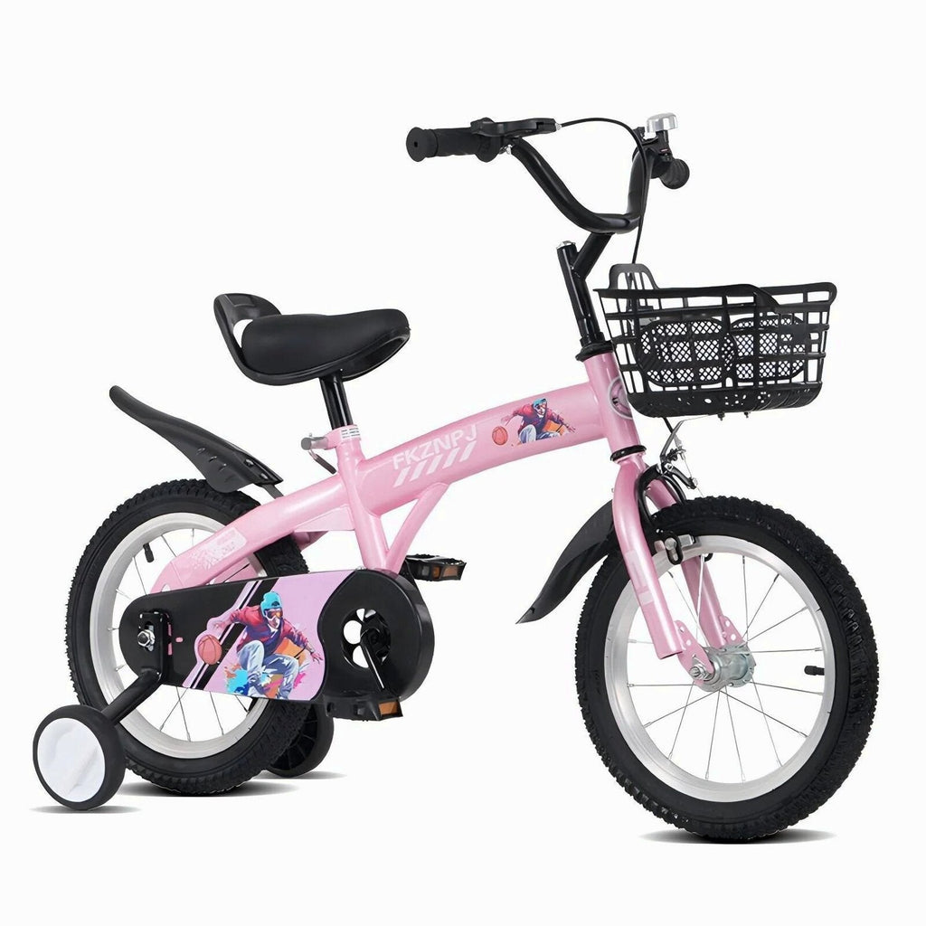 Baprem Girls' Bicycle, 18 Inch, Pink - Single Speed