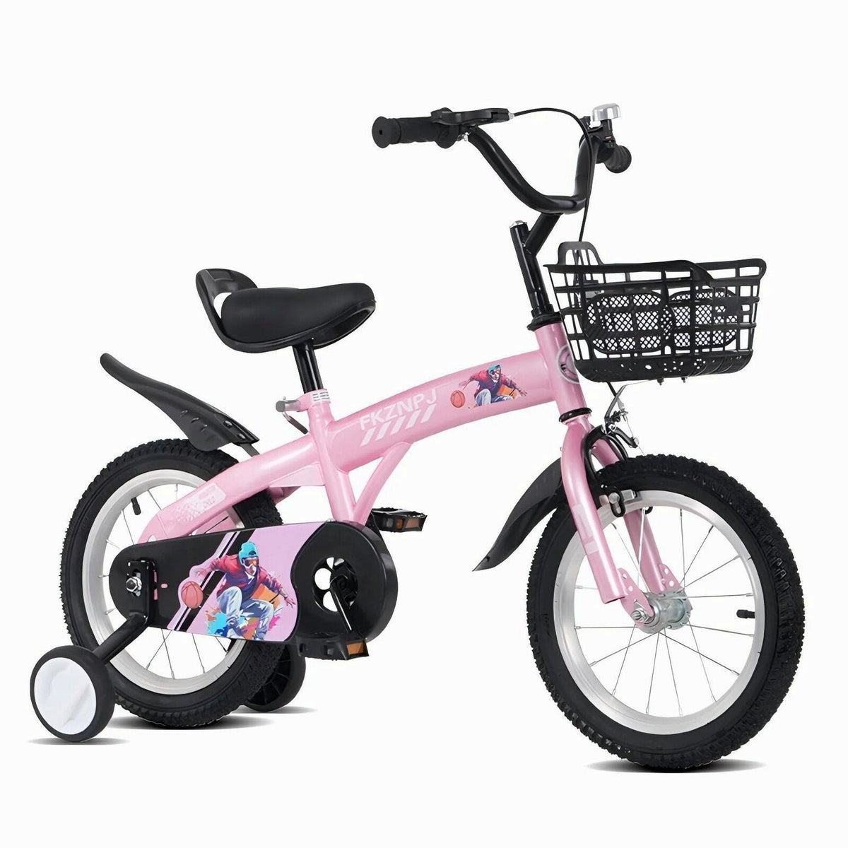 Baprem Girls' Bicycle, 18 Inch, Pink - Single Speed