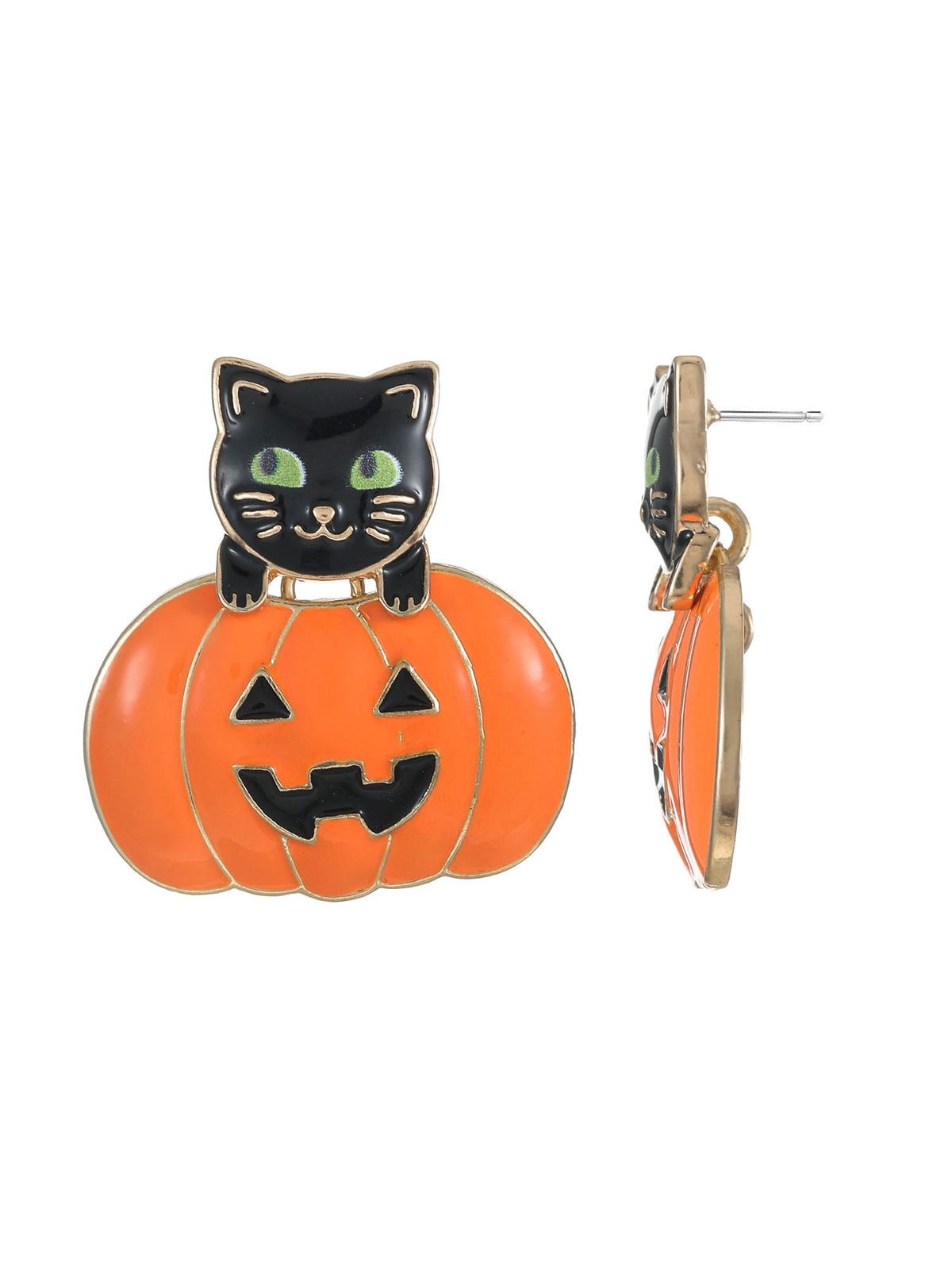 Way to Celebrate Light-up Jack-O-Lantern Halloween Earrings, 1 Pair