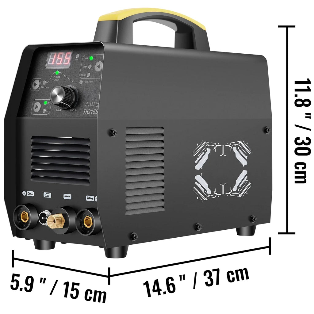 SKYSHALO 155Amp 3-in-1 TIG Welder, 110V High Frequency TIG/Stick/Clean Welding Machine