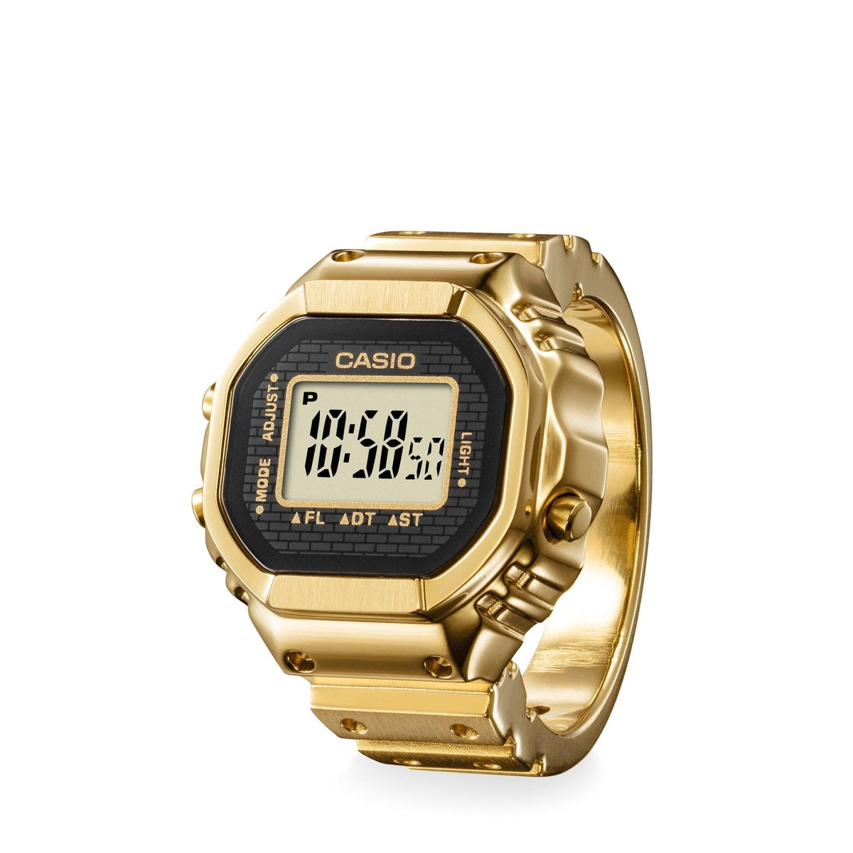 Casio Digital Watch Ring, Gold